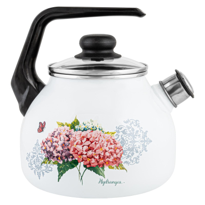 Чайник эмал 3,0л со свистком Гортензия , 4с209я