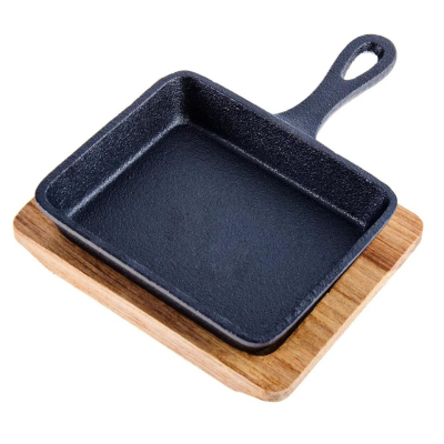 Сковорода МВ 12,5х10,6см дер/под чугун, 26797