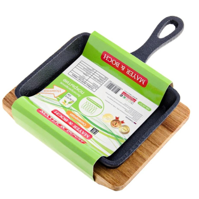 Сковорода МВ 12,5х10,6см дер/под чугун, 26797