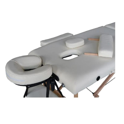 Массажный стол DFC NIRVANA Optima дерев. ножки цвет кремовый (Cream)