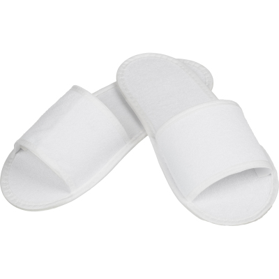 Тапочки одноразовые махра/флизелин, отк.мыс, Эва 2мм, 100пар/уп