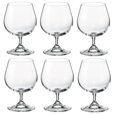 Набор бокалов для бренди Crystalite Bohemia Sylvia/Klara 400 мл (6 шт)