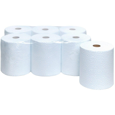 Полотенца бумажные д/дисп. Luscan Prof /2сл. цвет.тиснение 150м, 6рул/уп