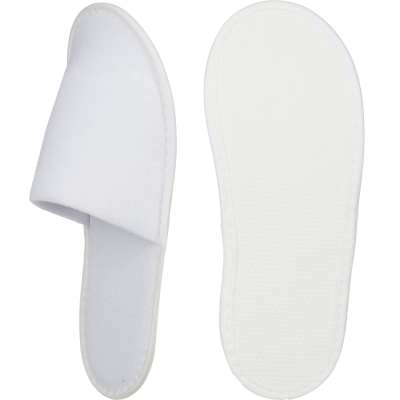 Тапочки одноразовые махровые Luscan с закрыт мыс,подошваЭва3мм,бл,100пар/уп