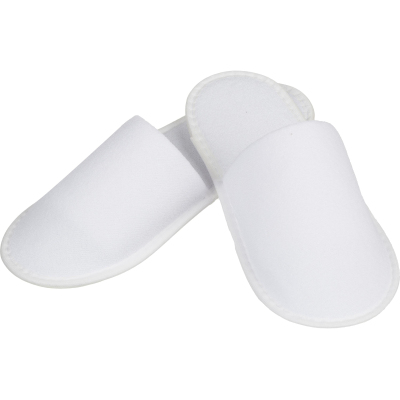 Тапочки одноразовые махровые Luscan с закрыт мыс,подошваЭва3мм,бл,100пар/уп