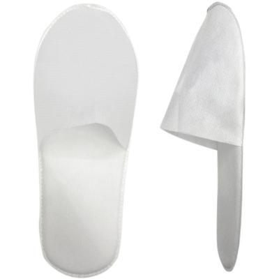 Тапочки одноразовые спанбонд 60 белые УЗО подошва 5мм flow-pack 100шт/уп