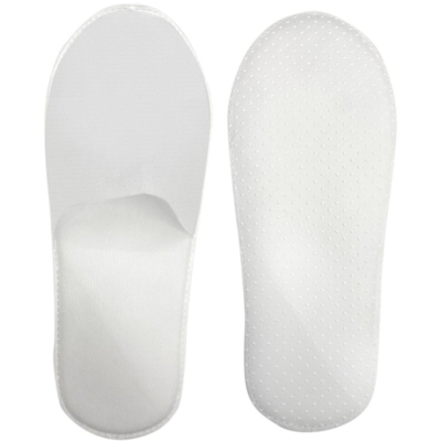 Тапочки одноразовые спанбонд 60 белые УЗО подошва 5мм flow-pack 100шт/уп