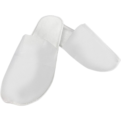 Тапочки одноразовые спанбонд 60 белые УЗО подошва 5мм flow-pack 100шт/уп