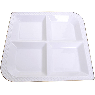 Менажница 23,5х23,5х2,5см фарфор LR, 30563