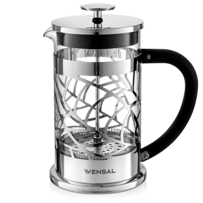 Френч-пресс Vensal VS3404 800мл.боросил. стекло,пластик,нерж.сталь.(VS3404)