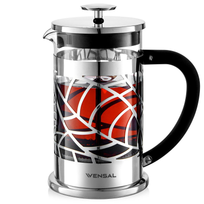 Френч-пресс Vensal VS3404 800мл.боросил. стекло,пластик,нерж.сталь.(VS3404)