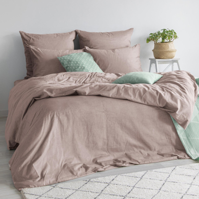 Пододеяльник 1,5сп 148х215 см, меланж, 130г/м2, Mokko 776119