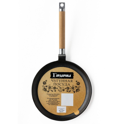 Сковорода блинная чугун 22см съем/руч ТМ Гардарика