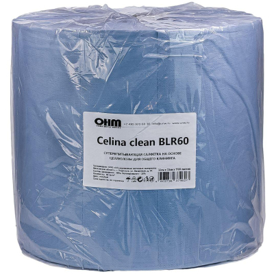 Материал протирочный нетканый Celina clean BLR60 голубой 0,32х0,33х1100шт