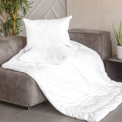 Подушка , 50х70см, (Заменитель лебяжьего пуха/ХБ ткань), 800г, Огурцы