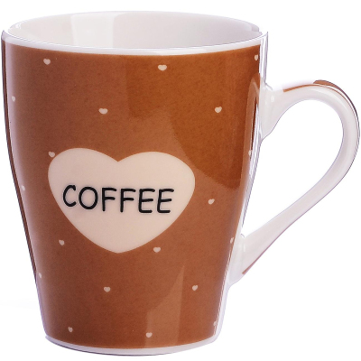 Набор кружек 340мл Сердечки (4шт) фарфор LR, 31220