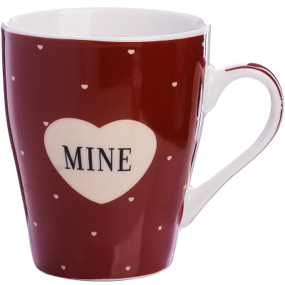 Набор кружек 340мл Сердечки (4шт) фарфор LR, 31220