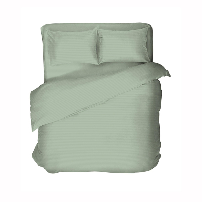 Постельное белье 1,5сп страйп-дизайн (нав. 70х70 2 шт.), Smoke Green 782114