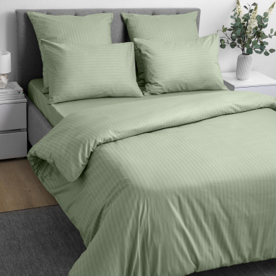 Постельное белье 2сп страйп-дизайн (нав. 70х70 2 шт.), Smoke Green 782122