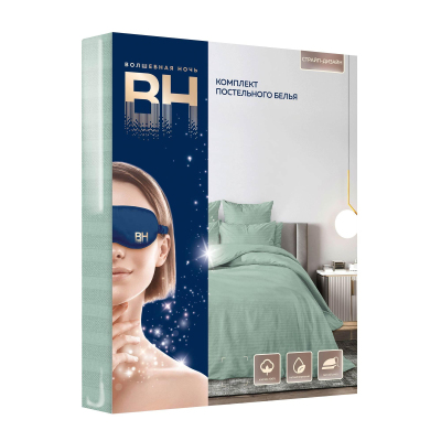 Постельное белье 2сп страйп-дизайн (нав. 70х70 2 шт.), Smoke Green 782122