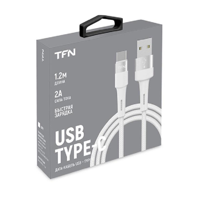 Кабель интерфейсный TFN USB - TypeC, 1.2м. белый (TFN, TFN-С-ENV-AC1M WH)