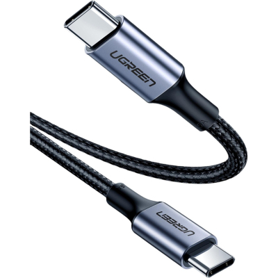 Кабель UGREEN USB C PD 100 Вт, в оплетке, черный. 1м (70427)