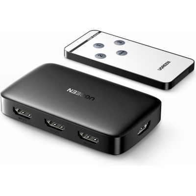 Разветвитель UGREEN CM332 3xHDMI 1.4. 4K с пультом ДУ (80125)