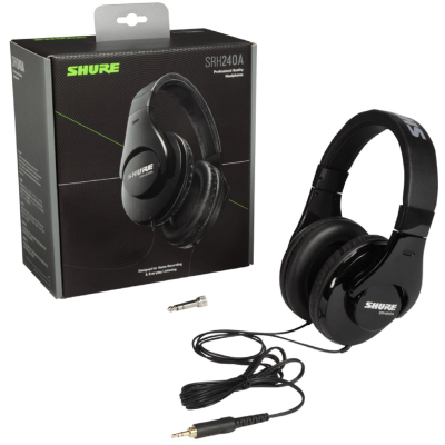 Наушники Shure SRH240A-BK-EFS, закрытые, кабель 2 м