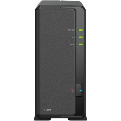 Сетевое хранилище Synology DS124 1x2.5/3.5 SATA/Realtek RTD1619B/1GB DDR4