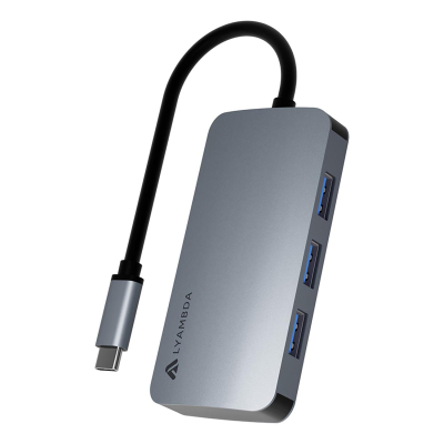 Разветвитель Lyambda (LC118)Type-C 5 в 1 USB/PD Hub