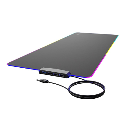 Коврик для мыши RITMIX MPD-480 800х300х3мм,подсветка,4х-порт хаб (80001677)