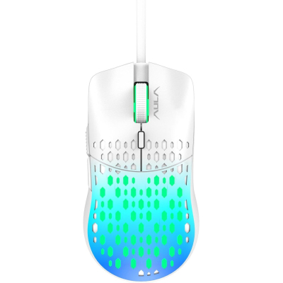 Мышь компьютерная проводная AULA S11 PRO green+blue dpi1200-3600, 6кн