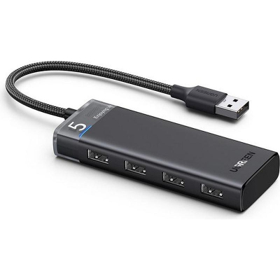Разветвитель USB UGREEN CM653 (15548) 4-Port USB-A Hub, черный