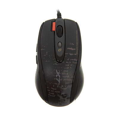 Мышь компьютерная A4Tech V-Track (F5) черн.рисунок/оптич/3000dpi/USB/6кн
