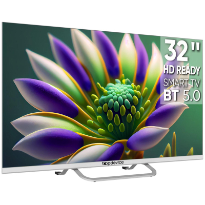 Телевизор Topdevice TDTV32CS04H_WE, HD Ready, белый, смарт (WildRed)