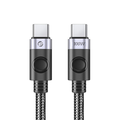 Кабель Orico USB-C/USB-C, 480мбит/с, 2м, черный/серебр(ORICO-C2CZ-20-BK-BP)
