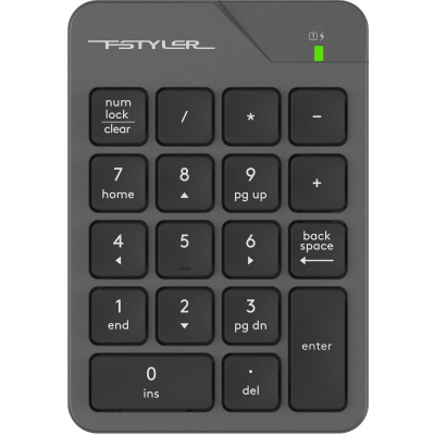 Клавиатура числовой блок A4Tech FGK21C серый USB WLS slim
