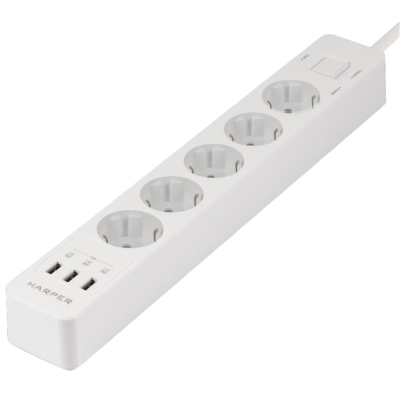 Сетевой фильтр HARPER UCH-550 White(H00003206)