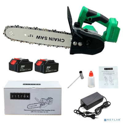 Пила цепная аккумуляторная ZITREK GreenSaw 20 PRO [082-1852] { 20В, 4 Ач Li-ion аккум. 2шт, ЗУ }