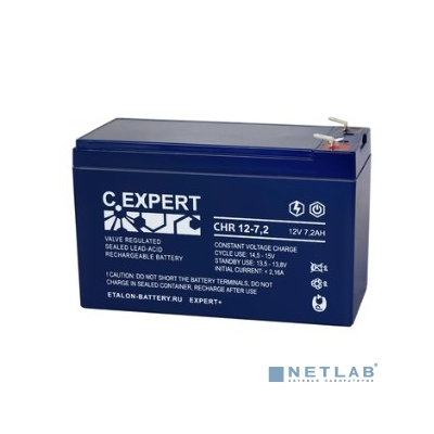 C.EXPERT Аккумулятор CHR 12-7,2 (12 В 7,2 Ач,Нож F2 (Faston)) {600-12/007S}