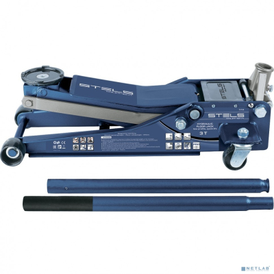 STELS Домкрат гидравлический подкатной, быстр.подъем, 3т LOW PROFILE QUICK LIFT, 75-515 мм, проф [51136]