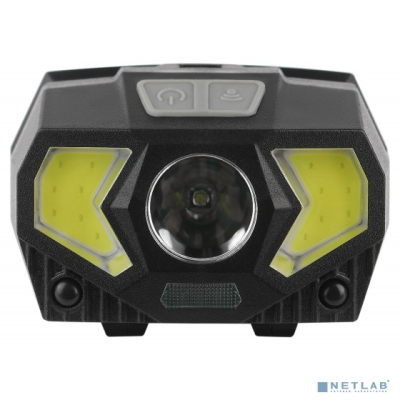 ЭРА Б0052319 Фонарь налобный светодиодный GB-608 на батарейках, 3xAAA, 5Вт, 7 режимов, черный