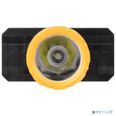 ЭРА Б0055349 Фонарь налобный светодиодный GA-802 аккумуляторный мощный яркий 2 режима желто-черный