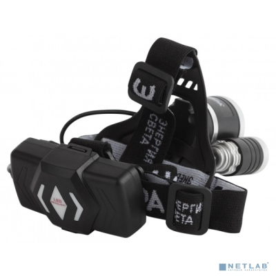 ЭРА Б0056111 Фонарь налобный светодиодный GA-809 аккумуляторный алюминиевый 3 режима трехламповый High Power Headlamp