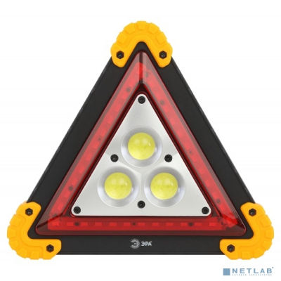 ЭРА Б0052742 Фонарь автомобильный AA-801 аккумуляторный, светодиодный, аварийный знак [15 Вт, COB+LED, power bank]