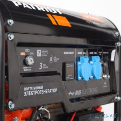 Генератор бензиновый PATRIOT GP 3810LE [474101550] {Двигатель: 4т, OHV, АИ-92, 210 сс, 7.0 л.с; Мощность ном/макс: 2.8/3.0 кВт; Объём бака: 15 л;Розетки: 2 евро 16А; Вес: 49 кг;}