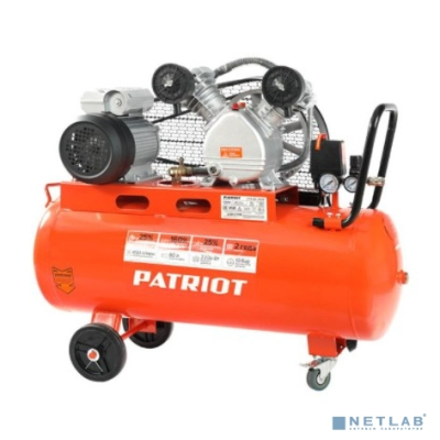 PATRIOT PTR 80-450A Компрессор [525306312] {Мощн.: 2 кВт; Напр.: 230В~50Гц; Об.двиг.: 1100 об/мин; Производит.: 450 л/мин; Об.ресивера: 80 л; Давл.: 8 бар; Вес: 66 кг;}