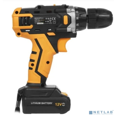 Аккумуляторная дрель-шуруповерт DEKO DKCD12FU-Li Advanced в кейсе + набор 63 инструмента для дома, 12В, 2х2.0Ач [063-4132]