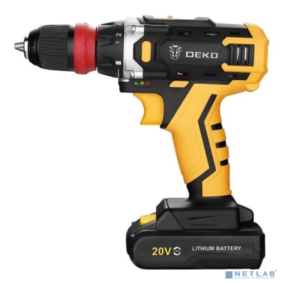 Аккумуляторная дрель-шуруповерт DEKO DKCD20FU-Li со съемным патроном, 1x1.5Ач [063-4176]