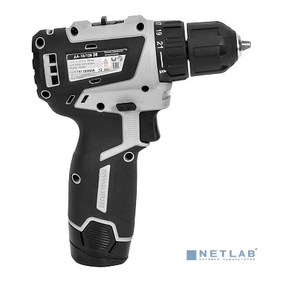 ИНТЕРСКОЛ ДА-10/12В 38 МиниМАКС бесщеточная аккум. дрель-шуруповерт [757.3.2.40] { Li-ion, кейс, 2 аккум., 3,0Ач, ЗУ }